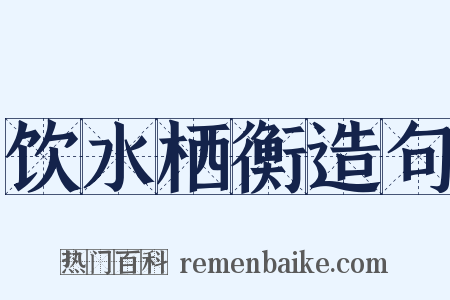 饮水栖衡造句是什么意思的图片